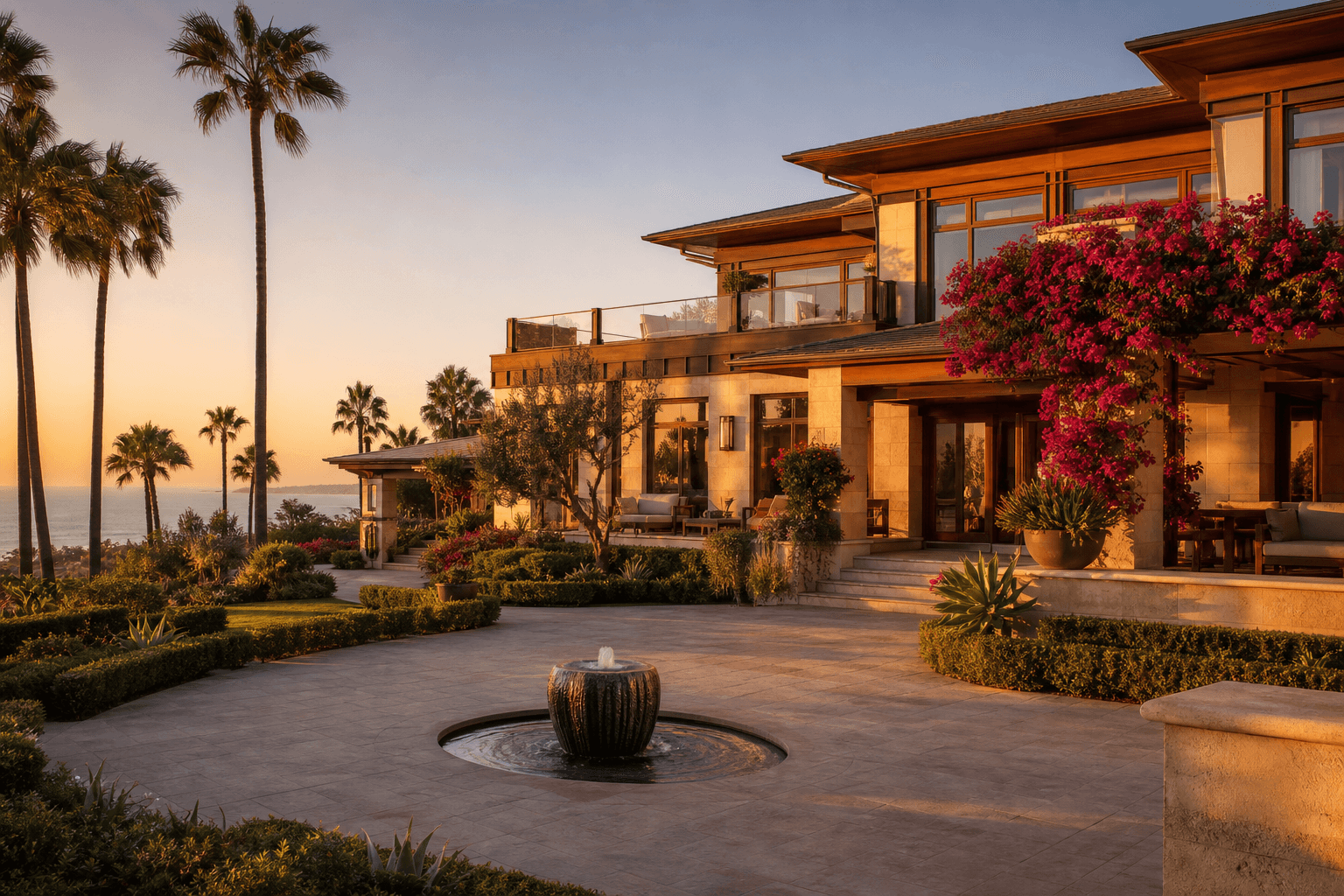 Premium Rize OC treatment facility in Orange County California surrounded by California coastal landscaping