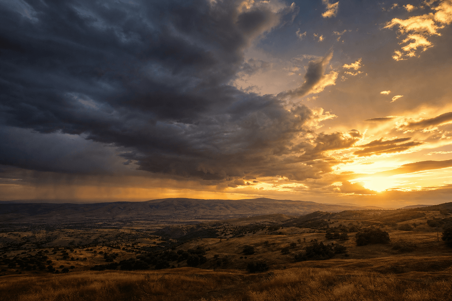 Dramatic California sky with sunlight and storm clouds representing the duality of bipolar disorder and the path to stability