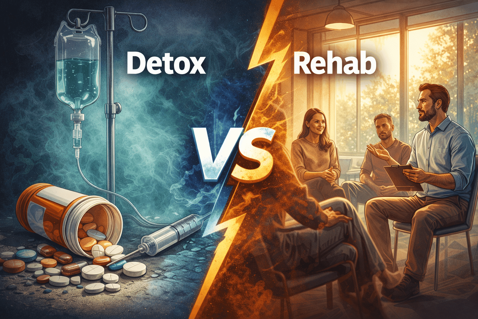 Detox vs Rehab: Key Differences Explained
