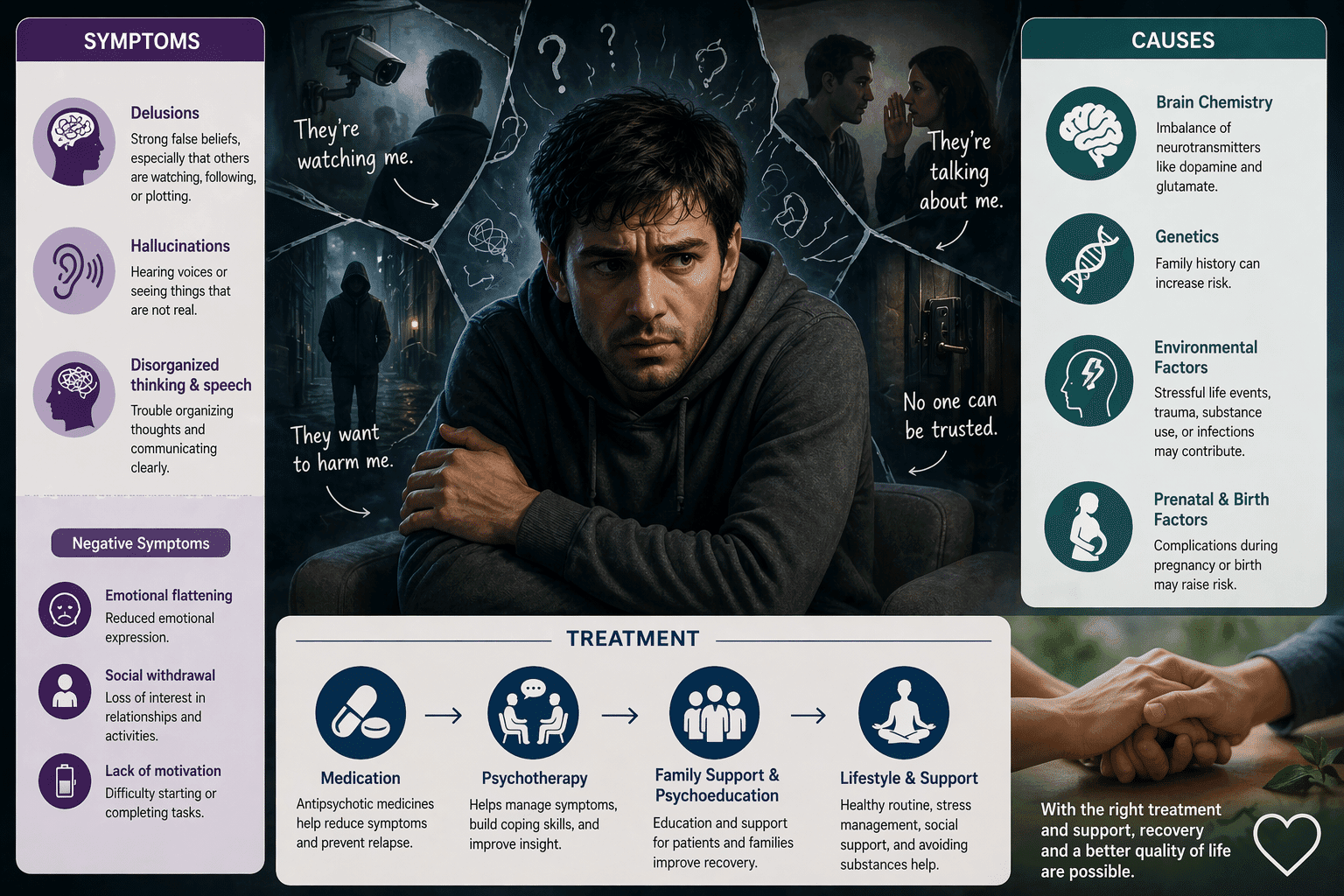 Paranoid Schizophrenia: Symptoms, Causes & Treatment