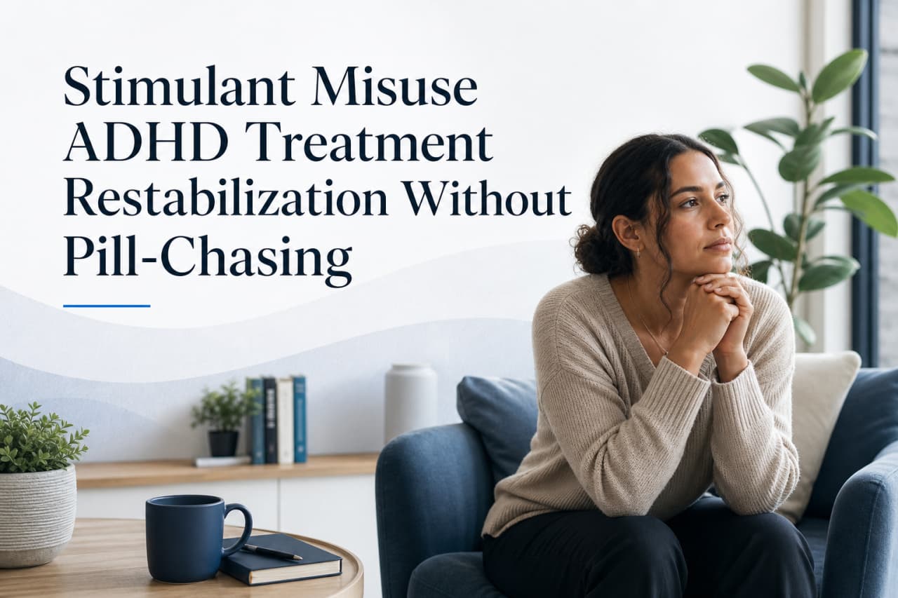 Stimulant Misuse ADHD Treatment Restabilization Without Pill-Chasing